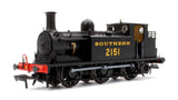 Rapido OO Scale E1 0-6-0 Tank No.2151, Southern Black - DCC Sound Fitted