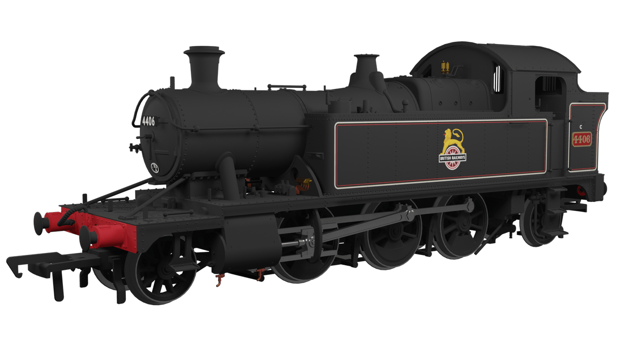 Rapido OO Scale GWR 44xx No.4406 BR Early Crest Lined Black - DCC & Sound Fitted [951507]