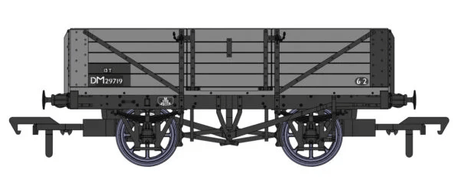 Rapido UK 937014 OO Scale LMS Dia.1666 Open 5 Plank  - No.DM29719 - BR Grey - Hobbytech Toys