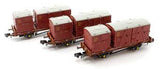 Rapido UK N BR Conflat P Triple Pack A (No.s B932869, B933387, B933059 with crimson containers) - Hobbytech Toys