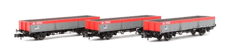 Rapido UK N Scale BR Open AB OAA Triple Pack - Railfreight Pack 2 [956004] - Hobbytech Toys