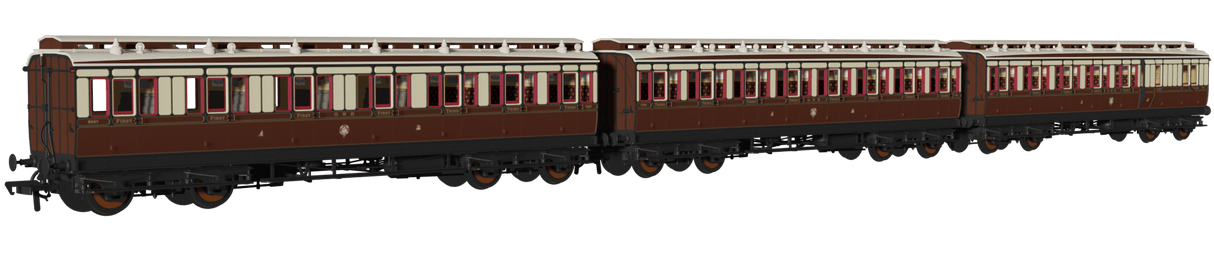 Rapido UK OO Scale 978013 48 GWR Evolution Bogie Coach - 3 Pack [978013]