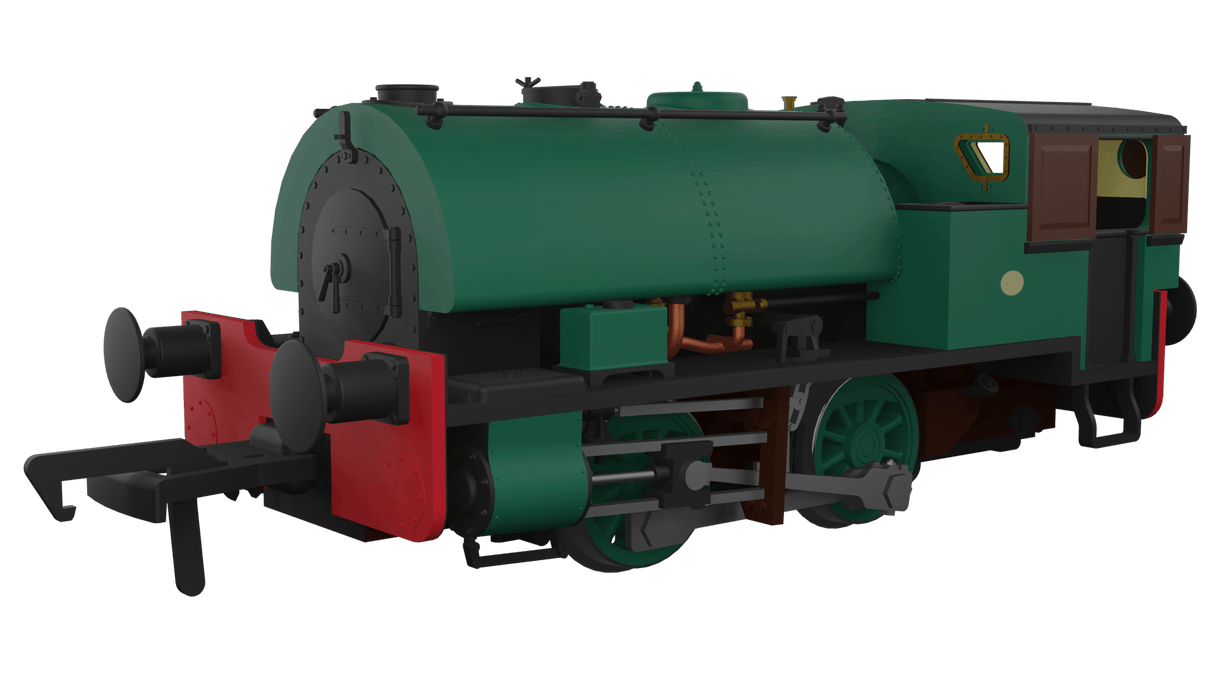 Rapido UK OO Scale Port of Par Bagnall – Unlined Dark - DC Loco [968003]