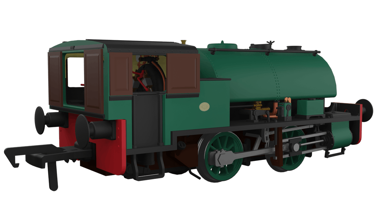 Rapido UK OO Scale Port of Par Bagnall – Unlined Dark - DC Loco [968003]