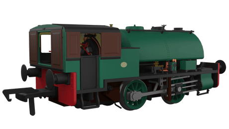 Rapido UK OO Scale Port of Par Bagnall – Unlined Dark - DC Loco [968003]