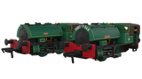 Rapido UK OO Scale Port of Par Bagnalls Twin Pack – Lined Dark Green - DCC & Sound Fitted [968501]