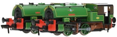 Rapido UK OO Scale Port of Par Bagnalls Twin Pack – Lined Light Green - DCC & Sound Fitted [968502]