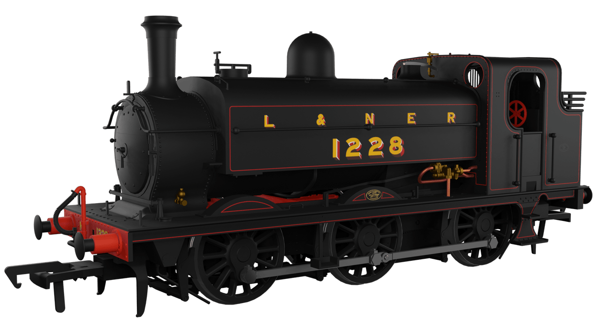 Rapido UK Scale OO Scale LNER J52/2 0-6-0T No.1227 L&NER Black w/Red Lining - DCC & Sound Fitted [958503]