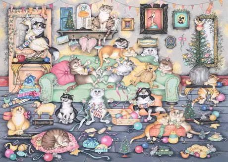 Ravensburger Crazy Cats Christmas Crackers Puzzle 1000 Piece