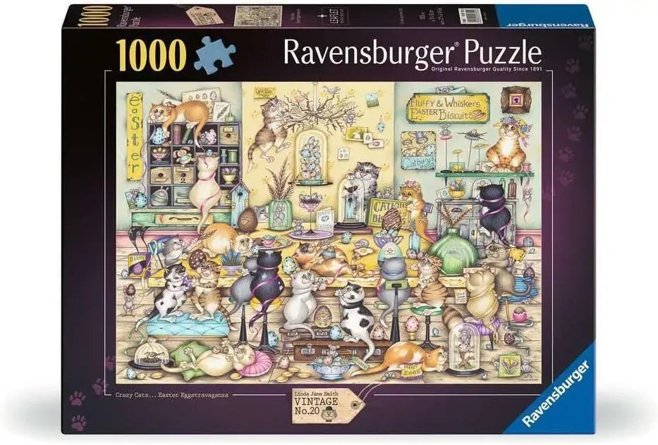 Ravensburger Crazy Cats Easter Eggstravaganza 1000pc Puzzle