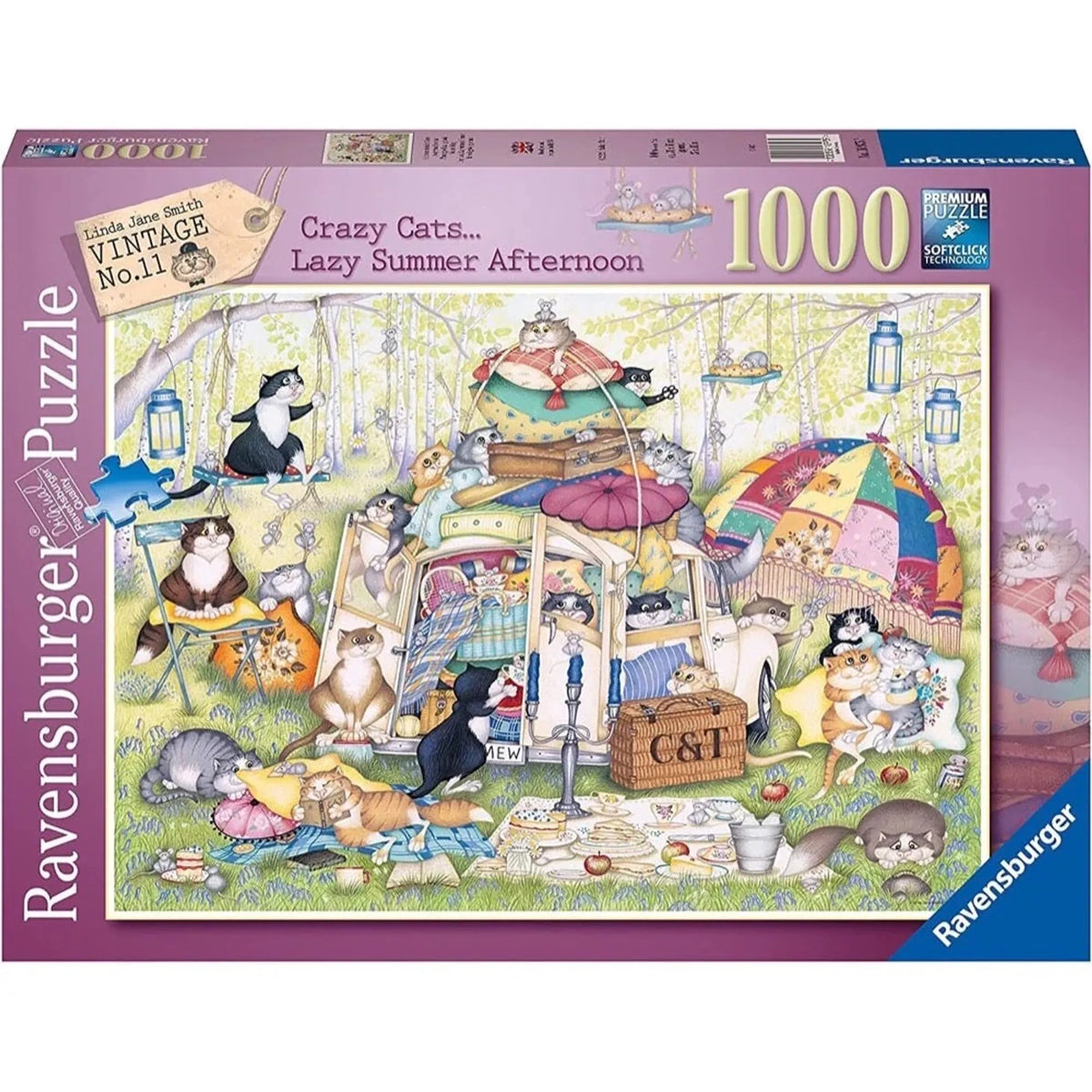 Ravensburger Crazy Cats The Good Life 1000pc Puzzle