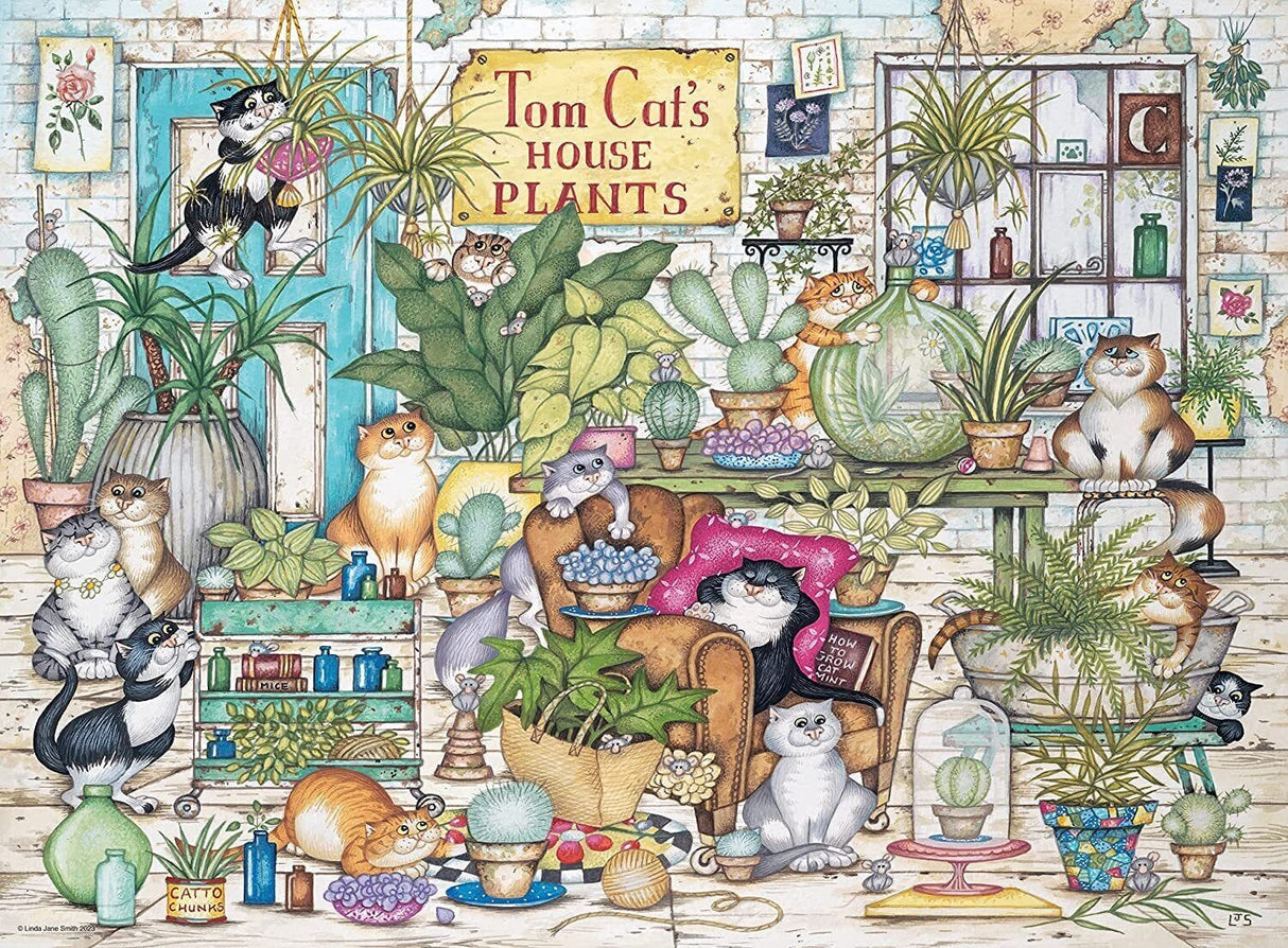 Ravensburger Crazy Cats Tom Cat's House Plants 500pc Puzzle