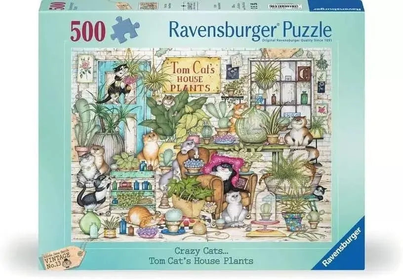 Ravensburger Crazy Cats Tom Cat's House Plants 500pc Puzzle
