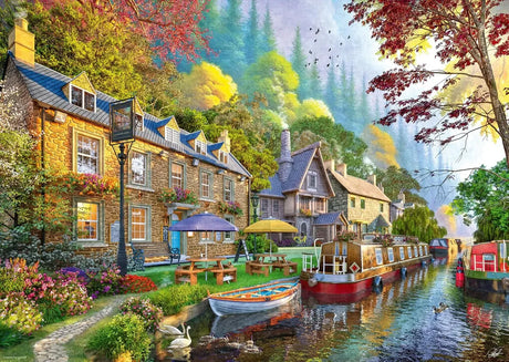 Ravensburger - Down Lane Nn 6: Canal Side Lane 1000pc Puzzle