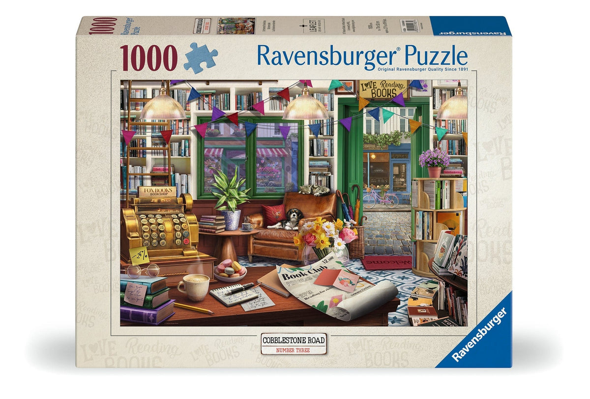 Ravensburger Enchanted Book Shop puzzle packaging front of box
