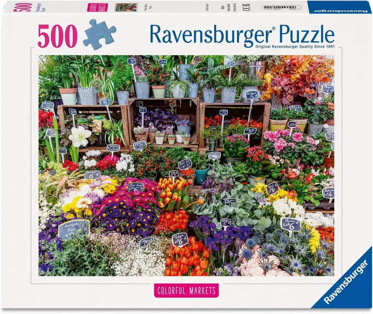 Ravensburger Flower Market, France 500pc Puzzle