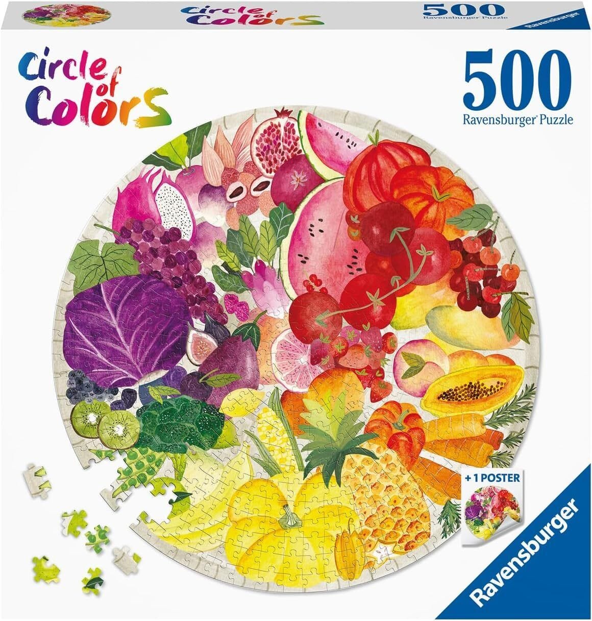 Ravensburger Fruits & Vegetables Circle 500pc Puzzle