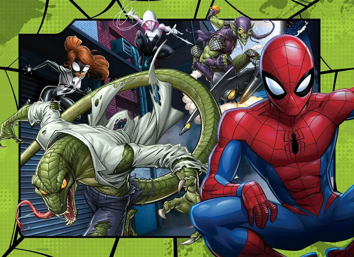 Ravensburger - Spider-Man Protector of New York 4x100 Puzzle