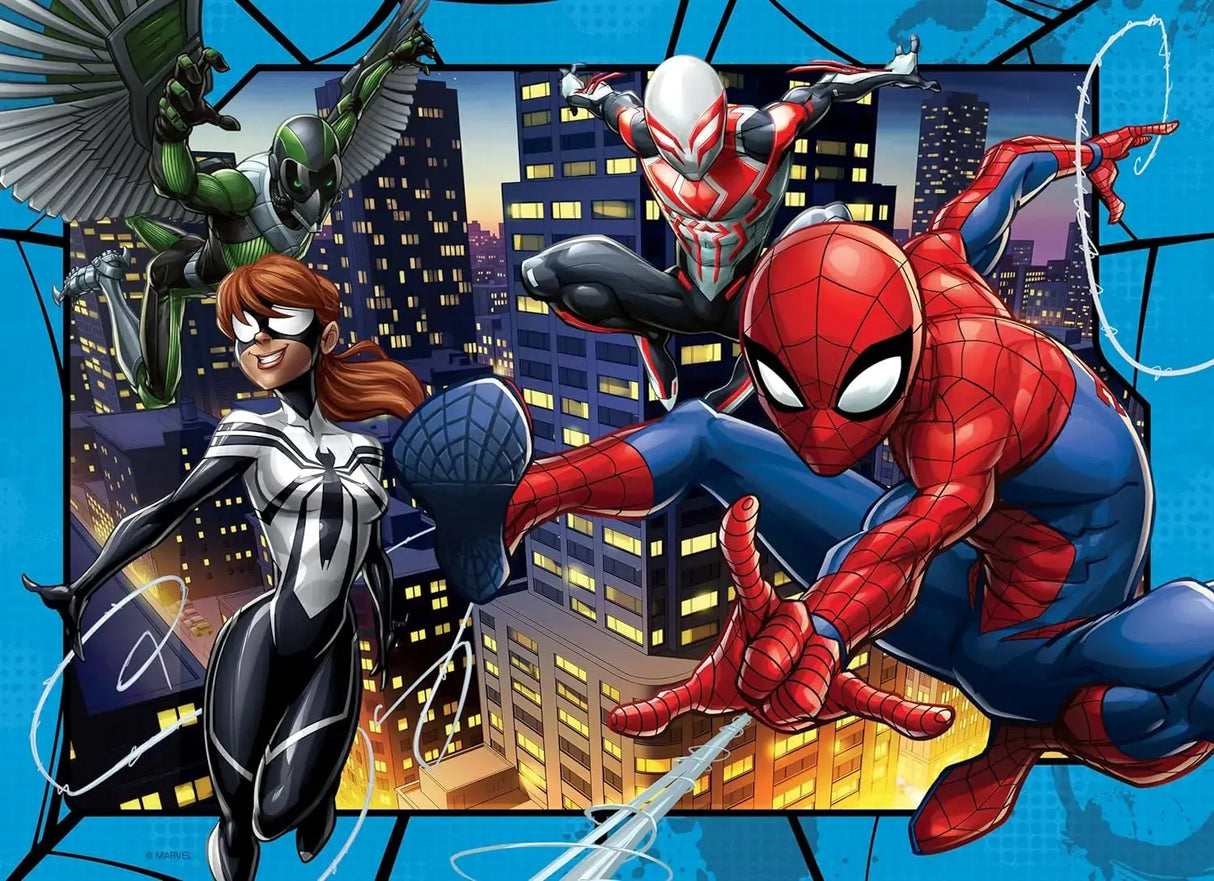 Ravensburger - Spider-Man Protector of New York 4x100 Puzzle