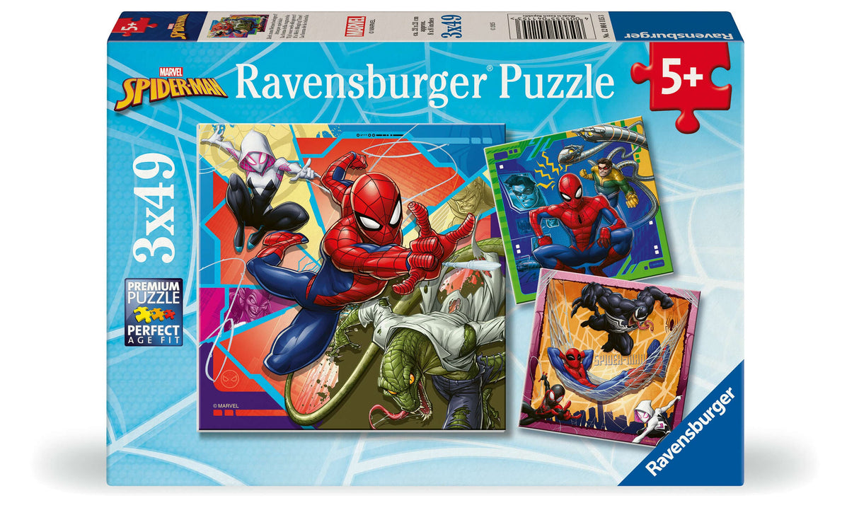 Ravensburger - Spiderman It's Web-Slinging Time 3x49pc Puzzle