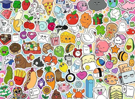 Ravensburger WJPC25: Cute Kawaii Chaos 500pc Puzzle