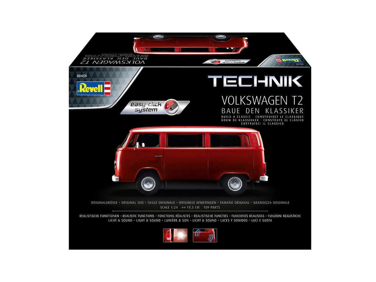 Revell 00459 1/24 Volkswagen T2 Bus Plastic Model Kit - Hobbytech Toys