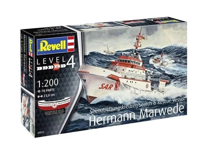 Revell 05812 1/200 Hermann Marwede - Search And Rescue Vessel Plastic Model Kit [05812] - Hobbytech Toys