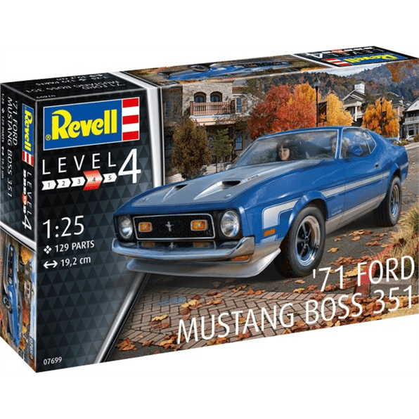 Revell 07699 1/25 1971 Mustang Boss 351 Plastic Model Kit - Hobbytech Toys