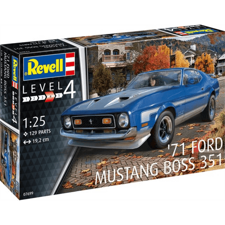 Revell 07699 1/25 1971 Mustang Boss 351 Plastic Model Kit - Hobbytech Toys