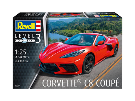 Revell 07714 1/24 Corvette C8 Coupe Plastic Model Kit - Hobbytech Toys