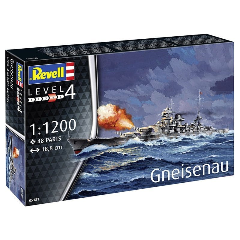 Revell 1/1200 Battleship Gneisenau Plastic Model Kit [05181] - Hobbytech Toys