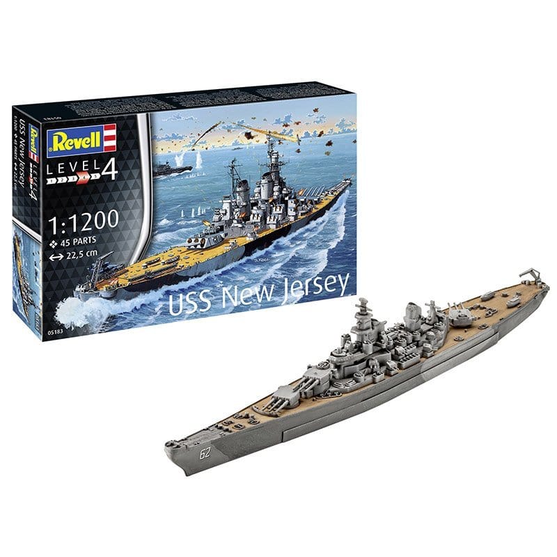 Revell 1/1200 Battleship USS New Jersey Plastic Model Kit [05183] - Hobbytech Toys