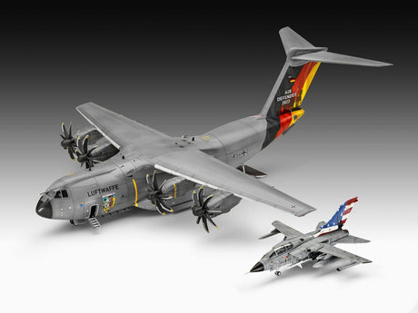 Revell 1/144 German Air Defender Set Airbus A400M & Tornado Plastic Model Kit [03789] - Hobbytech Toys