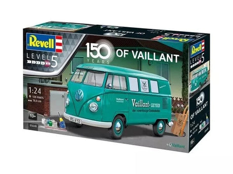 Revell 1/24 150 Years of Vaillant VW T1 Bus Plastic Model Gift Set [05648] - Hobbytech Toys