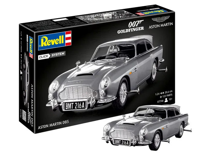 Revell 1/24 James Bond Aston Martin DB5 Click System Plastic Model Kit [07746]
