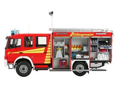Revell 1/24 Schlingmann TLF 16/25 Fire Truck Plastic Model Kit [07586] - Hobbytech Toys