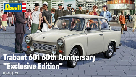 Revell 1/24 Trabant 601 60th Anniversary - Exclusive Edition Plastic Model Kit [05630] - Hobbytech Toys