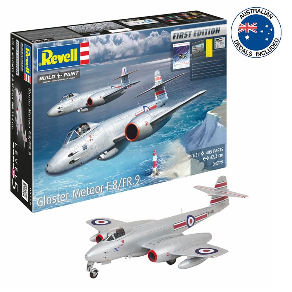 Revell 1/32 Gloster Meteor F.8/FR.9 - 1st Edition - Australian Decals Plastic Model Kit [03779]