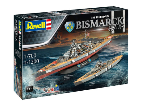 Revell 1/700 The Legendary Bismarck Plastic Model Gift Set [05637] - Hobbytech Toys