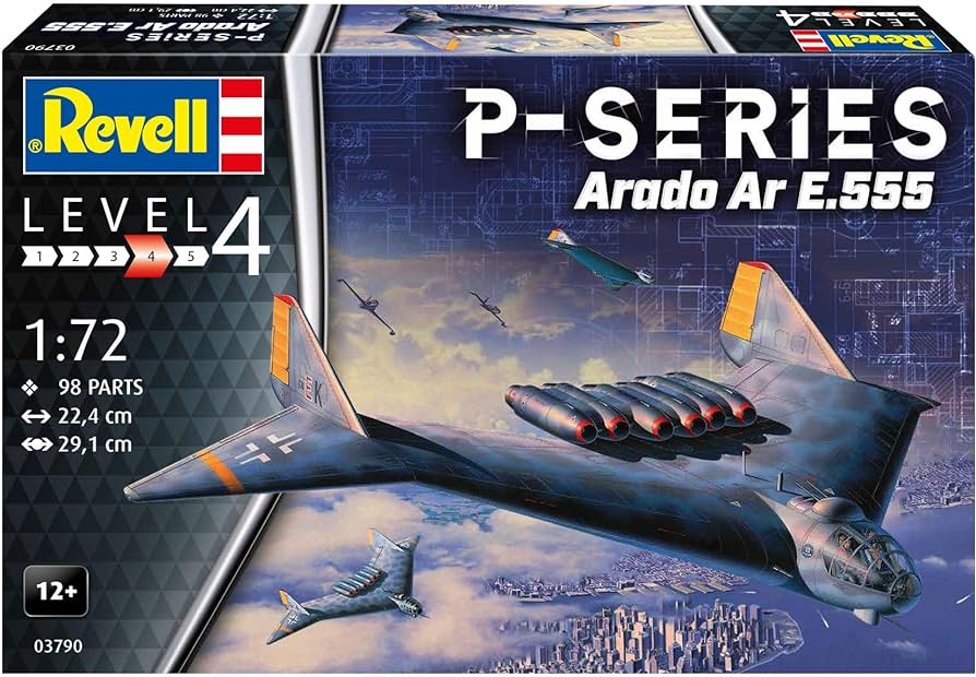 Revell 1/72 Arado Ar.555 (P - Series) Strategic Bomber Plastic Model Kit [03790] - Hobbytech Toys