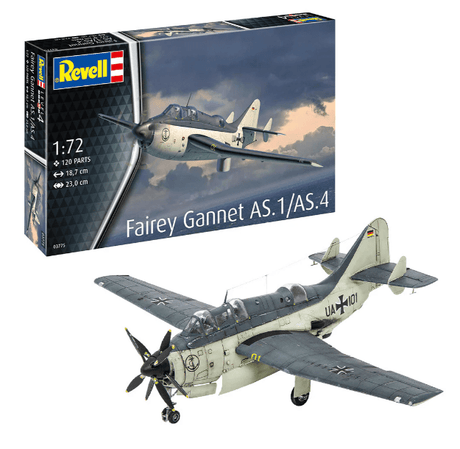 Revell 1/72 Fairey Gannet AS.1/AS.4 - Australian Decals Included Plastic Model Kit [03775] - Hobbytech Toys