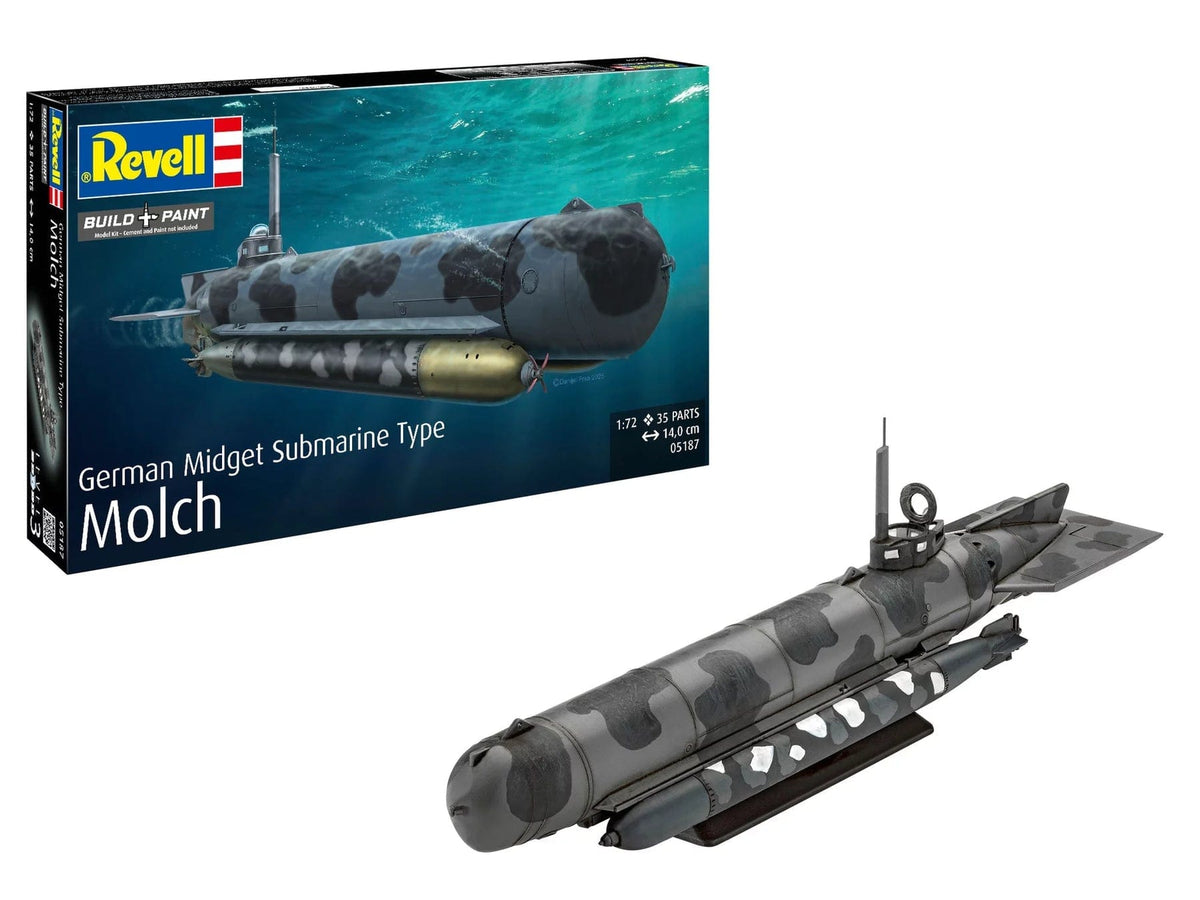 Revell 1/72 German Midget Submarine Type Molch model kit 05187