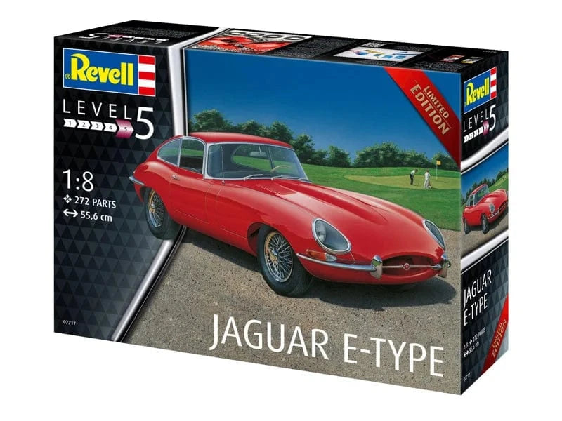 Revell 07717 1/8 Jaguar E-Type Plastic Model Kit - Hobbytech Toys