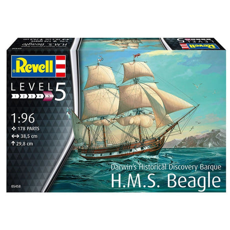 Revell 1/96 HMS Beagle Plastic Model Kit [05458] - Hobbytech Toys