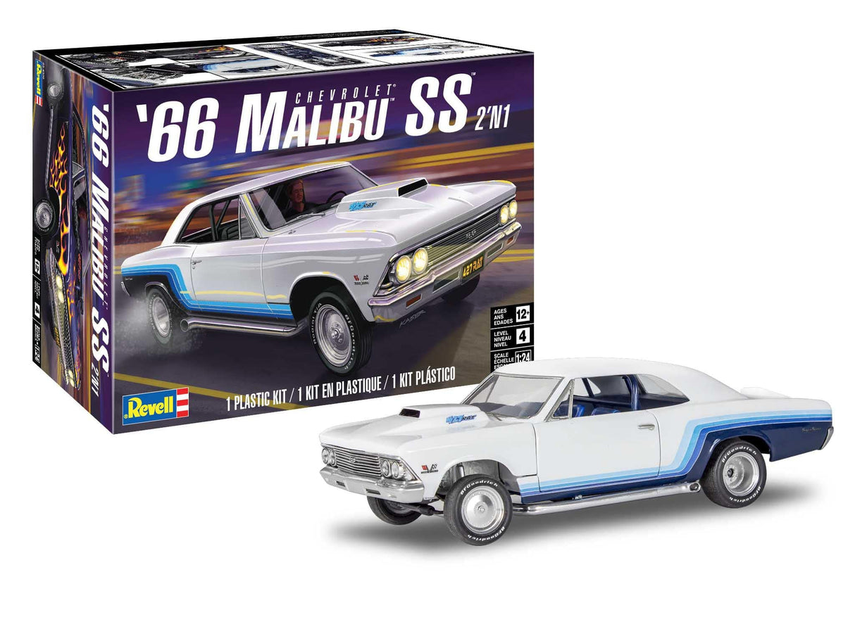 Revell 14520 1/24 1966 Malibu SS 2 in 1 - Hobbytech Toys
