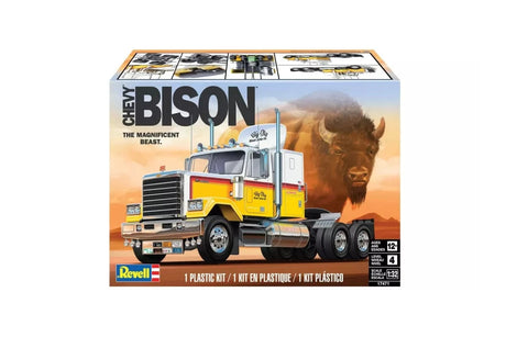 Revell 17471 1/32 Chevy Bison Semi Truck Plastic Model Kit - Hobbytech Toys