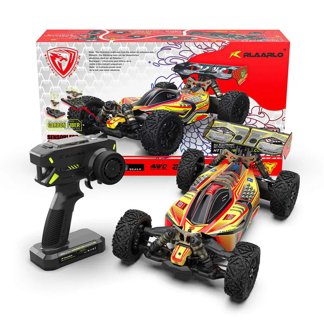 Rlaarlo 1/8 DSK Dragon Scale Knight Brushless RC Buggy - Red