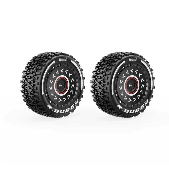 Rlaarlo Blue Rear Assembled Tyre Set For X12S (2) [R16112]