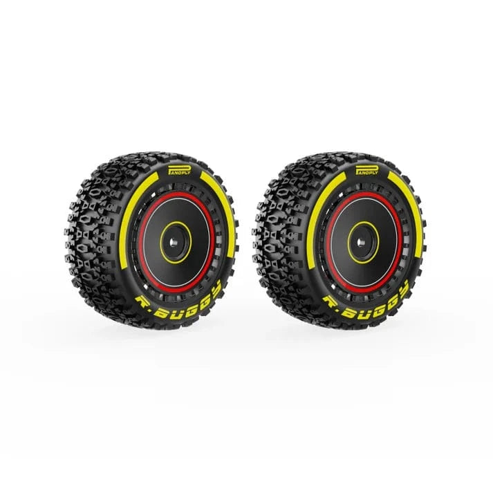 Rlaarlo Red Rear Assembled Tyre Set For X12S (2) [R16126]