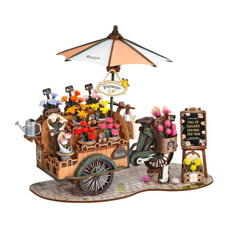 Robotime Blossom Cart DIY Wooden Kit [TGS03] - Hobbytech Toys